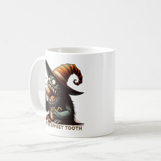 ヴィンテージハロウィンキャンディモンスター コーヒーマグカップ (正面左)
