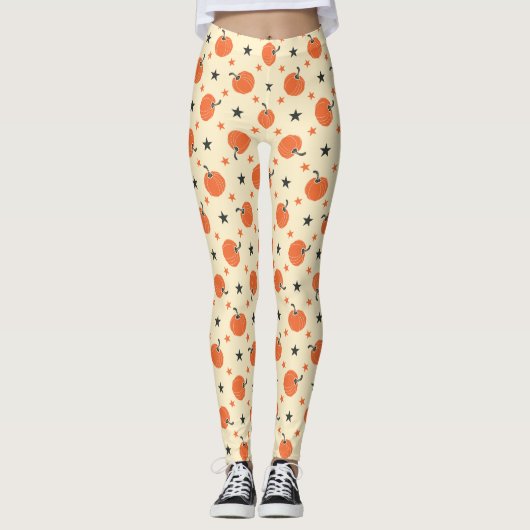 ヴィンテージハロウィンクリーム レギンス (正面)