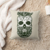 ヴィンテージハロウィンクロススカル枕 クッション (ブランケット)