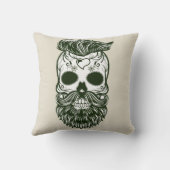 ヴィンテージハロウィンクロススカル枕 クッション (裏面)