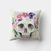 ヴィンテージハロウィンクロススカル枕 クッション (裏面)