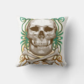 ヴィンテージハロウィンクロススカル枕 クッション (裏面)