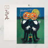 ヴィンテージハロウィンクロニー葉書 ポストカード (正面/裏面)
