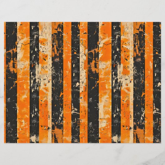 ヴィンテージハロウィングランジストライプのジャーナル・シート (裏面)