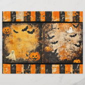 ヴィンテージハロウィングランジストライプのジャーナル・シート (正面)