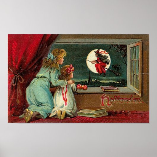 ヴィンテージハロウィングリーティングカードクラシックポスター ポスター (正面)