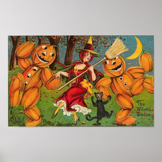 ヴィンテージハロウィングリーティングカードクラシックポスター ポスター (正面)