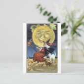 ヴィンテージハロウィングリーティングカードクラシックポスター ポストカード (スタンド正面)