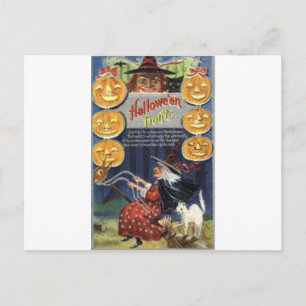 ヴィンテージハロウィングリーティングカードクラシックポスター ポストカード