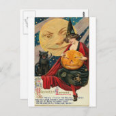 ヴィンテージハロウィングリーティングカードクラシックポスター ポストカード (正面/裏面)