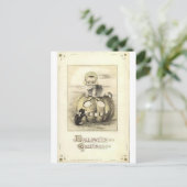 ヴィンテージハロウィングリーティングカードクラシックポスター ポストカード (スタンド正面)