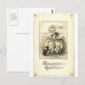 ヴィンテージハロウィングリーティングカードクラシックポスター ポストカード (正面/裏面)