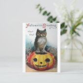 ヴィンテージハロウィングリーティングカードクラシックポスター ポストカード (スタンド正面)