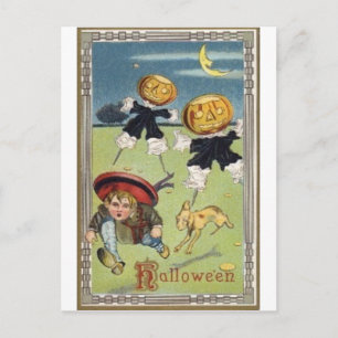 ヴィンテージハロウィングリーティングカードクラシックポスター ポストカード
