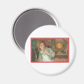 ヴィンテージハロウィングリーティングカードクラシックポスター マグネット (正面/裏面)