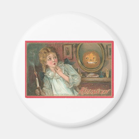 ヴィンテージハロウィングリーティングカードクラシックポスター マグネット (正面)