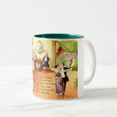 ヴィンテージハロウィングリーティング踊り ツートーンマグカップ (正面右)