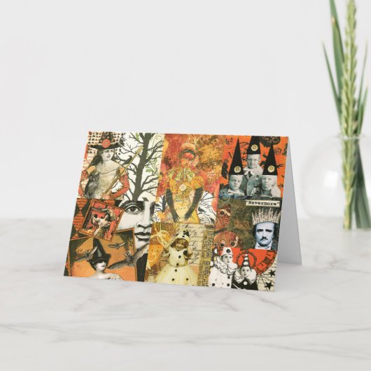 ヴィンテージハロウィンコラージュ カード (正面)