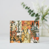 ヴィンテージハロウィンコラージュ ポストカード (スタンド正面)