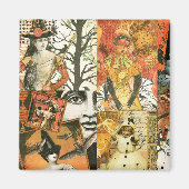 ヴィンテージハロウィンコラージュ マグネット (正面)