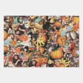 ヴィンテージハロウィンコラージュ ラッピングペーパーシート (正面3)