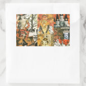 ヴィンテージハロウィンコラージュ 長方形シール (バッグ)