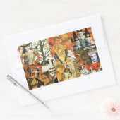 ヴィンテージハロウィンコラージュ 長方形シール (封筒)