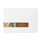 ヴィンテージハロウィンコラージラップ住所 シール ラップアラウンド宛名ラベル (正面)