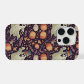 ヴィンテージハロウィンゴーストパンプキンパターン iPhoneケース (裏面横)
