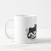 ヴィンテージハロウィンシャツ、ハロウィンスウェットシャツ、猫 コーヒーマグカップ (左)