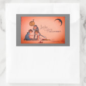 ヴィンテージハロウィンシール長方形 長方形シール (バッグ)