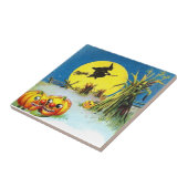 ヴィンテージハロウィンシーンセラミックタイル タイル (側面)