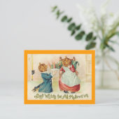 ヴィンテージハロウィンジャックオランタンカップル ポストカード (スタンド正面)