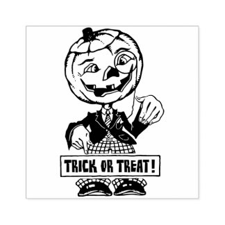 ヴィンテージハロウィンジャックオランタンマン ラバースタンプ