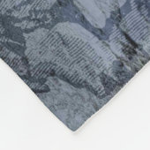 ヴィンテージハロウィンスカルとクロウカスタマイズン フリースブランケット (角)