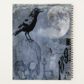 ヴィンテージハロウィンスカルとクロウカスタマイズン プランナー手帳 (裏面)