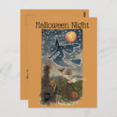 ヴィンテージハロウィンスターリーナイトハガキ ポストカード (正面/裏面)