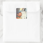 ヴィンテージハロウィンステッカー スクエアシール (バッグ)