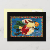 ヴィンテージハロウィンスピリットウィッチポストカード ポストカード (正面/裏面)