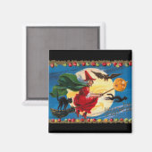 ヴィンテージハロウィンスピリットウィッチマグネット マグネット (正面/裏面)