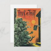 ヴィンテージハロウィンゾンビトリックまたはトリート (正面/裏面)
