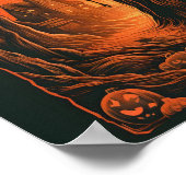 ヴィンテージハロウィンデジタルプリント ポスター (角)