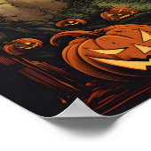 ヴィンテージハロウィンデジタルプリント ポスター (角)