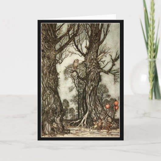 ヴィンテージハロウィントリックまたはトリートハロウィン カード (正面)