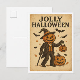 ヴィンテージハロウィンハすてきロウィーン ポストカード