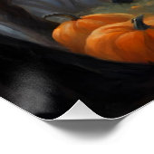 ヴィンテージハロウィンハウスアンドフルムーン ポスター (コーナー)