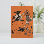 ヴィンテージハロウィンハッピーカボチャ歩く猫 (スタンド正面)