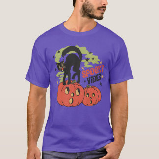 ヴィンテージハロウィンハロウィーンデザイン Tシャツ