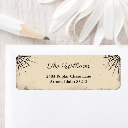 ヴィンテージハロウィンパーソナライズされた差出人住所 ラベル (インサイチュ)