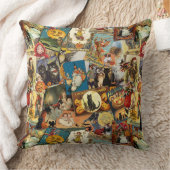 ヴィンテージハロウィンビクトリアンエフエメラウィッチパンプキン クッション (ブランケット)